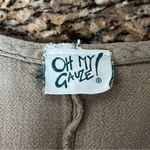 Oh My Gauze 1 Beige Cotton Gauze Blouse Lagenlook Boho Beach Coastal Hippie Tan Photo 7