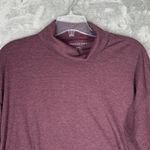 American Eagle  Shirt Womens Medium Pink Mock Neck Waffle Knit Cropped Streetwear Photo 3