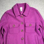 Joie  Medium Jacket Button Boiled Wool Purple Pockets Shacket Womens Long Sleeve Photo 6
