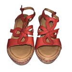 B.O.C. Born Jayne Wedge Slingback Sandals Cork Vacation Summer Red 8M Size 8 Photo 2