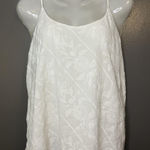 Loft Tank Top Womens Small White Floral Embroidered Cami Lined Summer Boho Photo 0