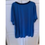 Ekouaer Women's Blue V-Neck Short Sleeve T-Shirt Top Plus Size XXL Photo 2