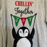 Holiday Time Women’s holiday‎ themed penguin long sleeve shirt — XL Photo 1
