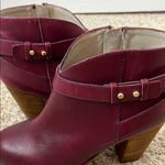 Boden Wine / Burgundy Ankle Boots with Chunky Stacked Heel Photo 6