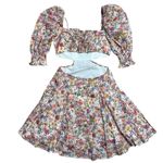 For Love & Lemons Floral Mushroom Print Arya Mini Dress Women’s US XS Photo 8