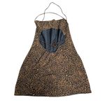 Majorelle  Charli leopard print crossover back-tie mini dress Medium Photo 4