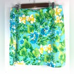 Pappagallo 16 Aloha Hawaii Print Matching Shorts Skort in Green n Turquoise Photo 2