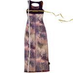 Vintage Dress Medium Large Y2K Fall Maxi Long Dress 90s RARE Cut Out back Boho Purple Photo 6