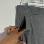 Loft  Pull On Straight Pants in Houndstooth Ponte In Gray Size‎ X-Large Photo 6