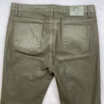 Esqualo Jeans Womens 8 Designer‎ Stretch wax coated green denim Photo 11