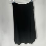 Julie Brown JB by Solid Black Drapey Jersey Knee Length Skirt Size XL Photo 1