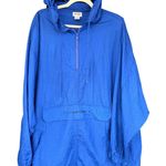 A3 Vintage The Avenue Sport Anorak Pullover Jacket Hooded Blue Size 22/24 Plus Photo 0