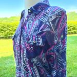 INC 2 Piece Paisley Top Blue Size L Photo 6