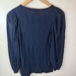 Nation Ltd  Cecilia Long Balloon Sleeve Black‎ Pima Cotton Top Size Small Boho Photo 9