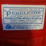 Pendleton Vintage  Red Suit Set Women's 100%‎ Wool Skirt Blazer 80s USA Photo 9