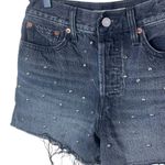 Levi's Levi’s Women’s Sz 27 Black Wedgie Shorts High Rise Cut Offs Rhinestones Photo 3