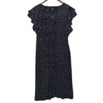 Tommy Hilfiger NWOT  Dress 12‎ Velvet Burnout Animal Print Leopard Flutter Sleeve Photo 6