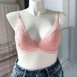 Knix Lace Deep V Bralette Bra Rose Water Pink Women’s Size Medium Photo 0