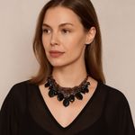 Boutique Bohemian inspired statement necklace bold chunky textured Photo 0
