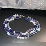 Lane Bryant  Multi strand Blue/white/purple stones 18” Photo 1