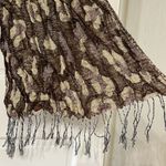 Reversible Leopard Print Shimmer Scarf Photo 3