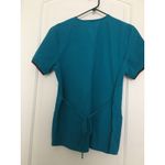 Sb Scrubs  Women's Scrub Uniform Top V-Neck Nurse Medical Size Small Blue Brown Photo 6