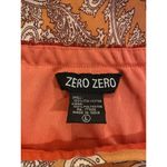 Vintage Zero Zero Womens Skirt Large Red Paisley Fairy Prairie Cottagecore Boho Orange Photo 4