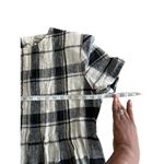 Petite Sophisticate Vintage Black & White Plaid Dress Short Sleeve Midi Cotton Blend Back Tie Sz 14 Photo 5