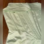 NWT Heiress Beverly Hills satin corset wrap Mini Dress in light green colorway S Photo 2