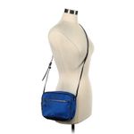 Michael Kors Polly Electric Blue Nylon East West Zip Chain Crossbody Bag Photo 1