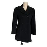 Calvin Klein Vintage 80s  Double Breasted Union Label Black Peacoat Size 8 Photo 14