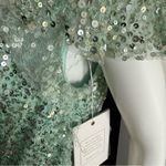 Mac Duggal Sequined Faux Wrap Ruffle Cap Sleeve Gown Seafoam 70113 Women’s Sz 14 Photo 8