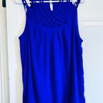 Torrid  Strappy Georgette‎ Tank Womens Size 0 12 Large Electric Blue Photo 1