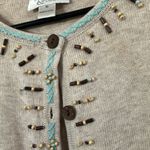 Christopher & Banks FINAL MARKDOWN  short sleeve hand embroidered cardigan medium Photo 1