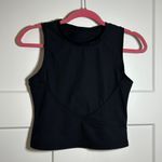 Lululemon Size 6  black crop athletic tank top Photo 0