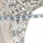 Ultra Pink Womens Crochet Lace Top XL Cream Open Knit Layering Tank Cottage Boho Chic Photo 5