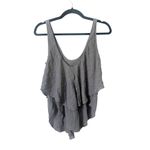 Free People Intimately Gray Double Layer Scoop Neck Tank Size Small Photo 1