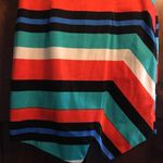 Esley  orange green black blue striped dress small‎ Photo 2