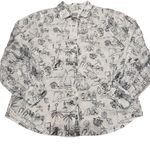 Chico's Chico’s Sanibel Eyelet Billow Sleeve Button Up Cotton Shirt Size 1 (8/10) Photo 3