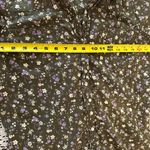 Decree Collared Long Sleeve Floral Design Button-Up Polo Shirt Brown Women's L Photo 3