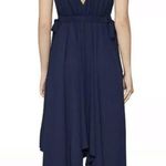 BCBGMAXAZRIA NWT BCBG MAXAZRIA Handkerchief Hem Midi formal Dress Dark Navy medium Photo 1