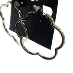 G by Gennaro scallop clover hoop‎ earrings NWT Silver Photo 1