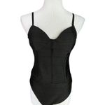 Haute Monde Womens  Black Lined Sexy Shaper Bodysuit  - Sz L Photo 0