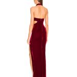 Michael Costello Revolve Burgundy Velvet Maxi Dress Photo 2
