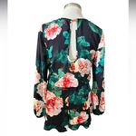 Show Me Your Mumu Romper Rocky Long Sleeve Floral Rose Black Pink Size Small Photo 4
