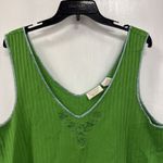 Victoria's Secret Women's Lime Green Embroidered VS Sleep Tank Top Large Photo 1