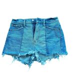 Abercrombie & Fitch High Rise Mom Jean Shorts Two-Tone size 27/4 y2k Photo 1