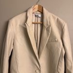 BOA | BECAUSE OF ALICE Leather Blazer Jacket White Size L Photo 4