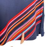 Tory Burch Kayla Asymmetric Striped T-Shirt Photo 2