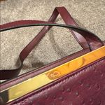 Carpisa Burgundy Faux Ostrich Leather Tote Bag Red Photo 2